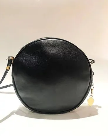 1980s GUCCI VINTAGE NAVY BLUE ROUND GG CROSSBODY BAG