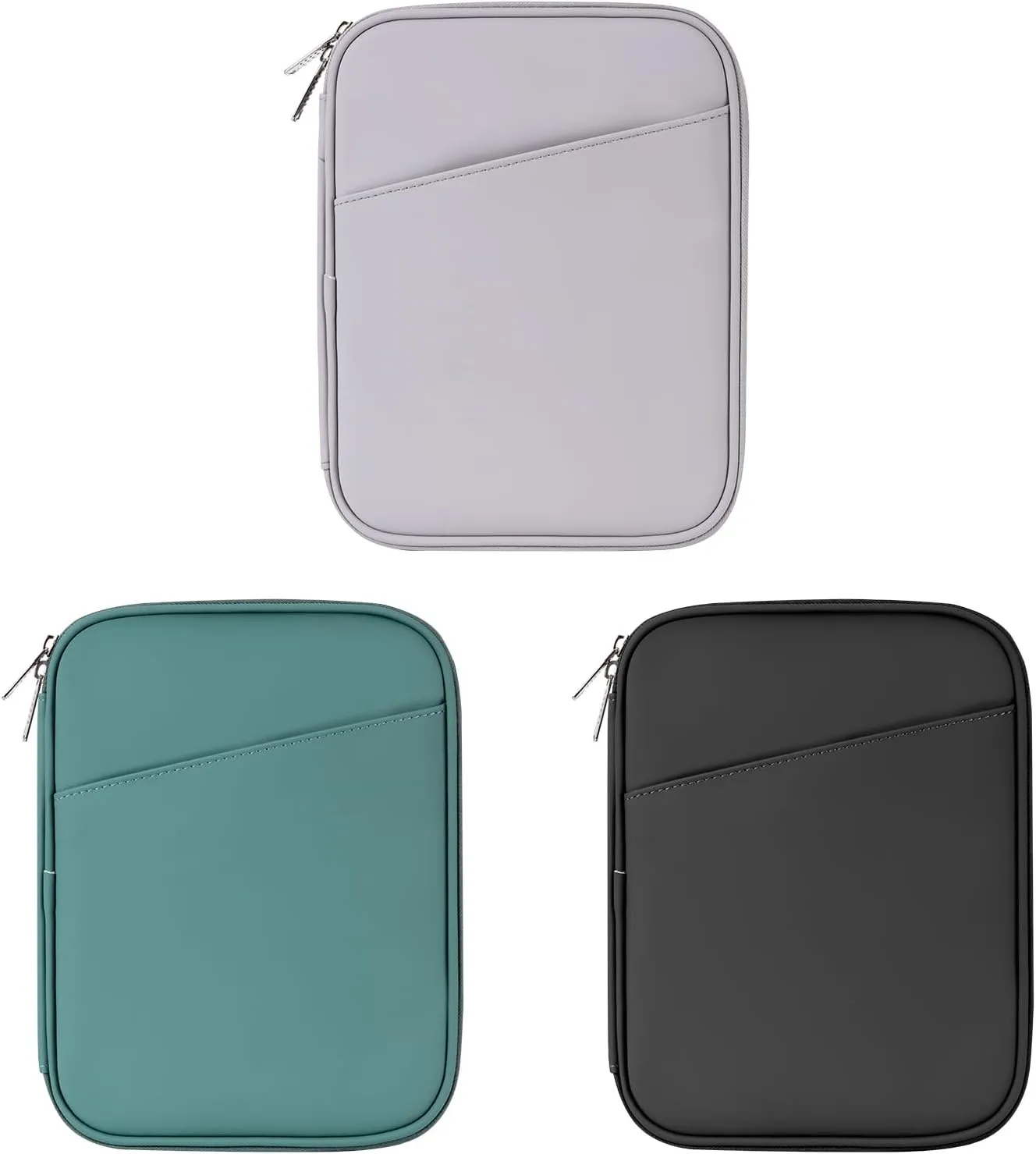 8-9 Inch Tablet Sleeve Bag, Padded Travel Pouch for Galaxy Tab A9 8.7/Tab A 8.4/Fire HD 8 (PU-Gray9)