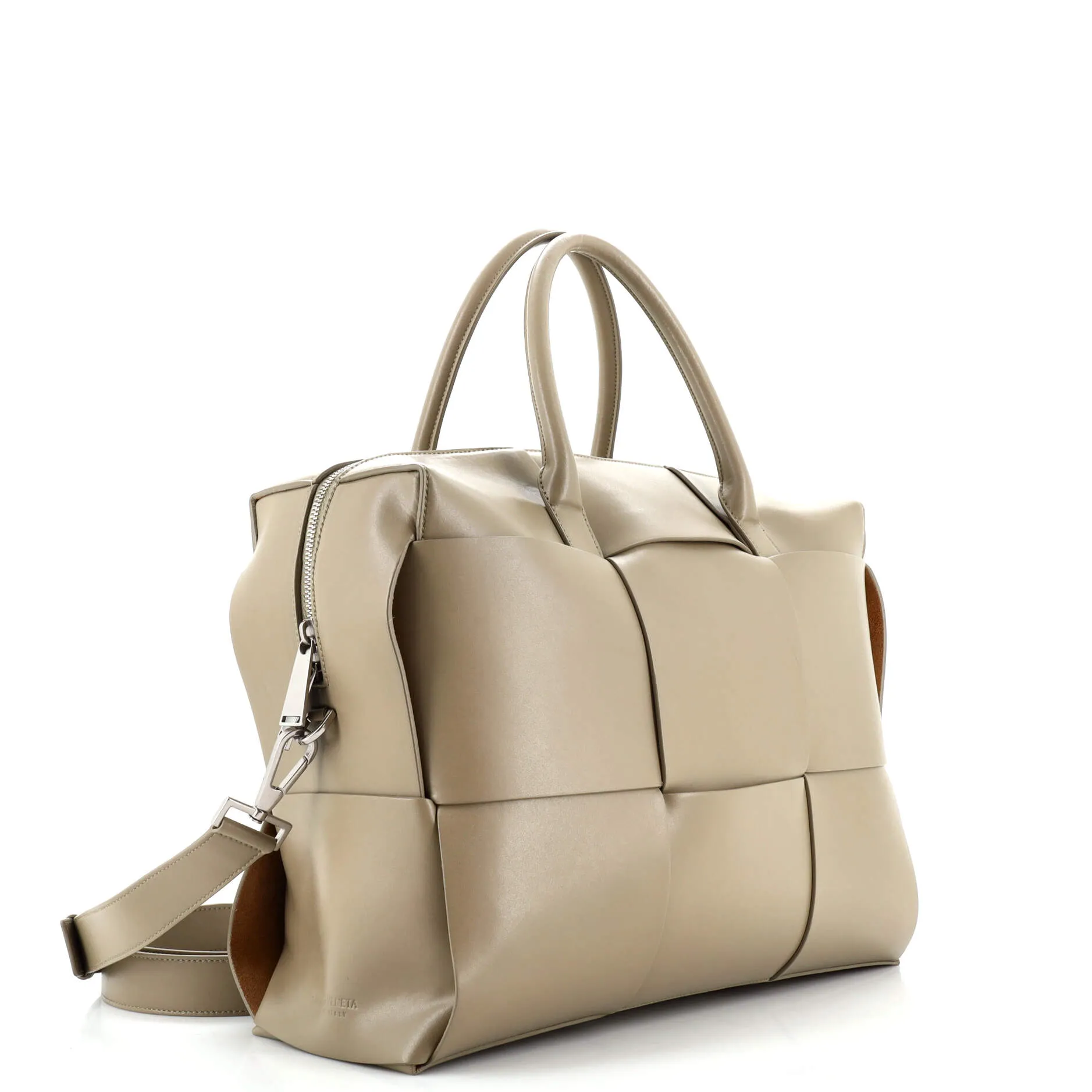 Arco Satchel Maxi Intrecciato Leather Large