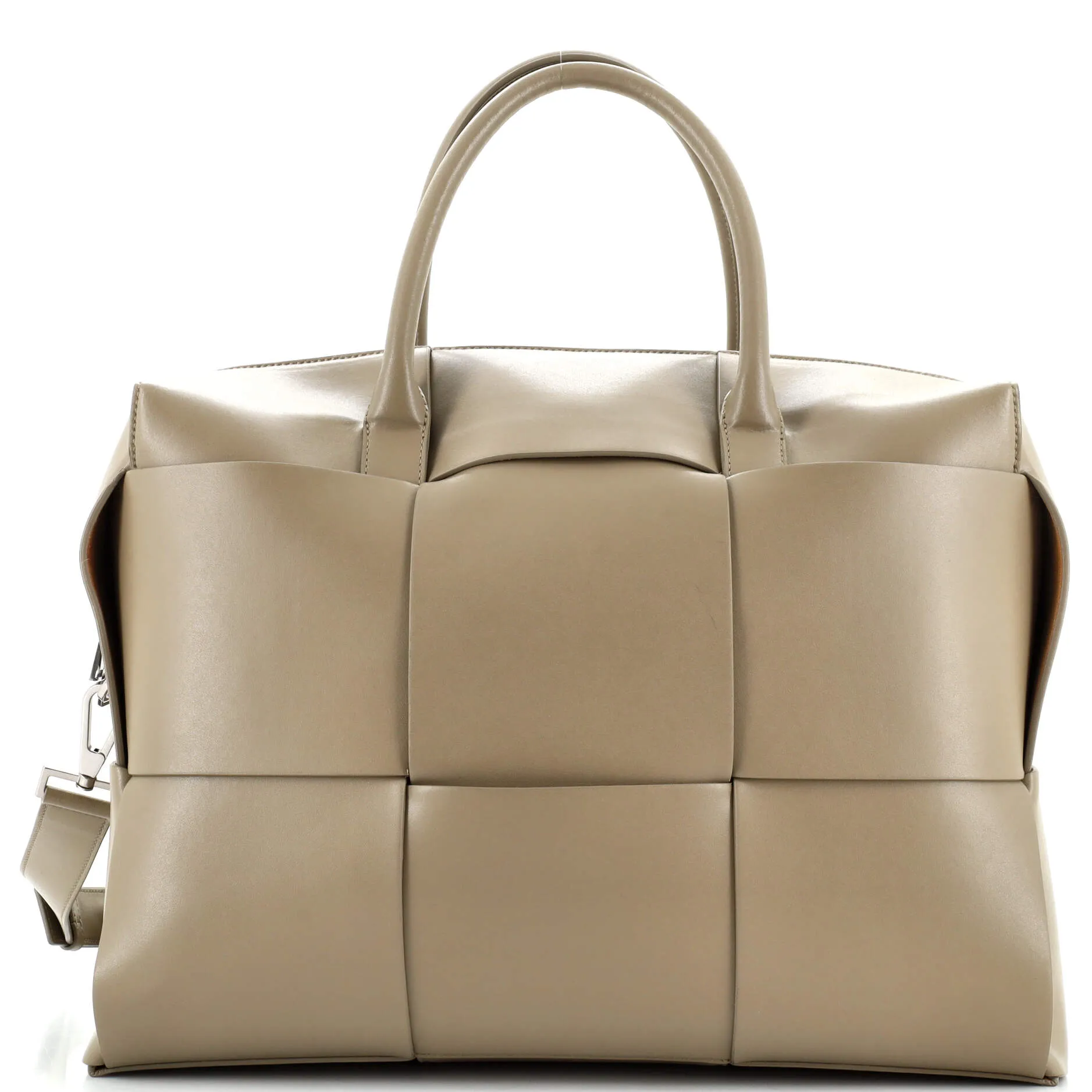 Arco Satchel Maxi Intrecciato Leather Large