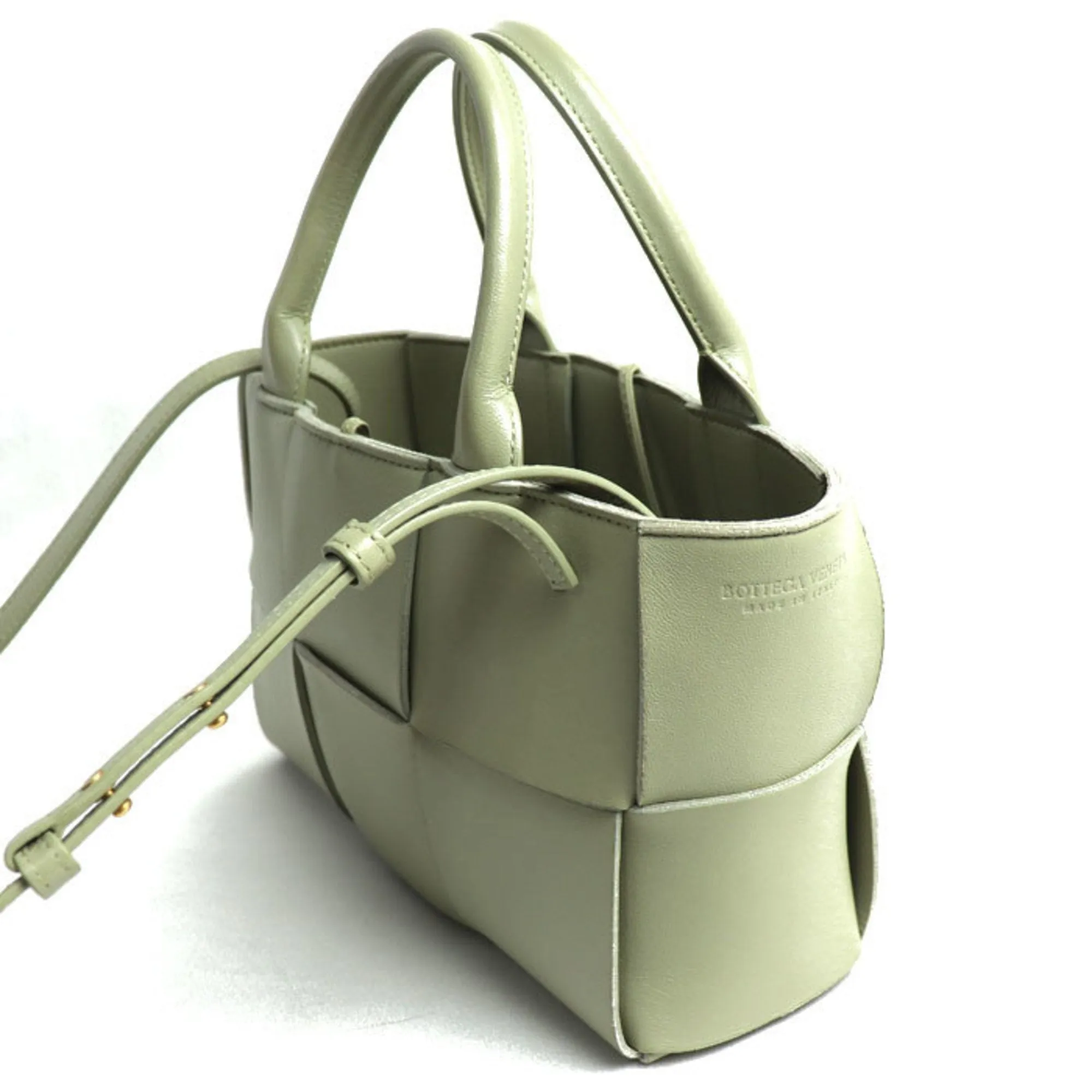 Bottega Veneta Arco Green Leather Bag