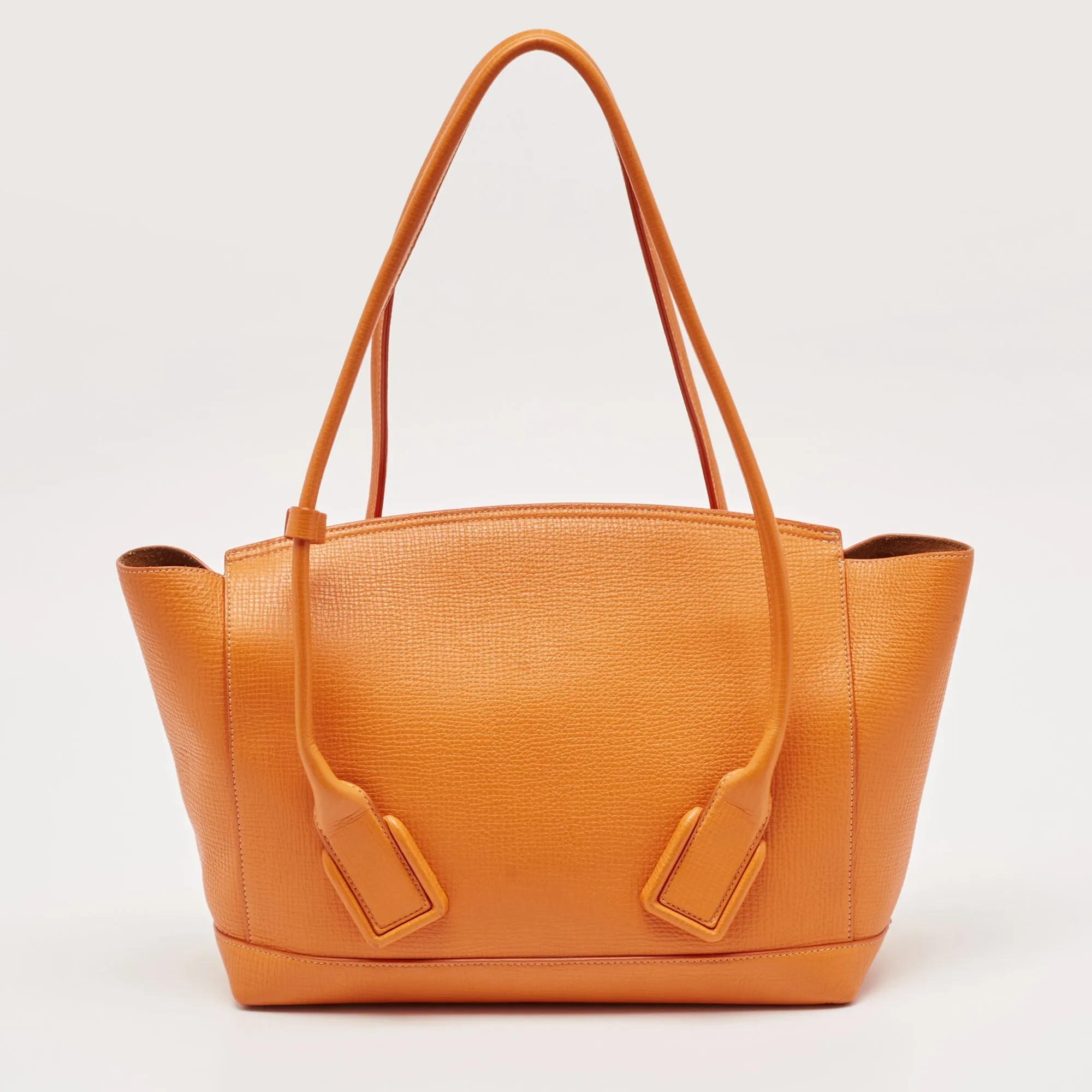 Bottega Veneta Orange Leather Arco Flap Tote