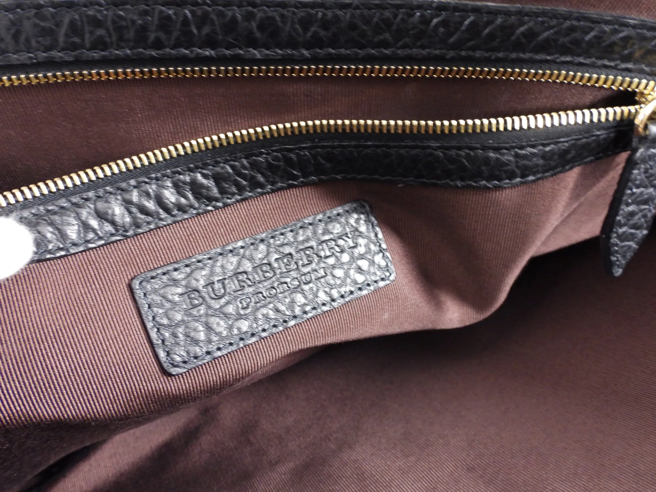 Burberry Prorsum Black Leather Studded Clutch Portfolio Bag