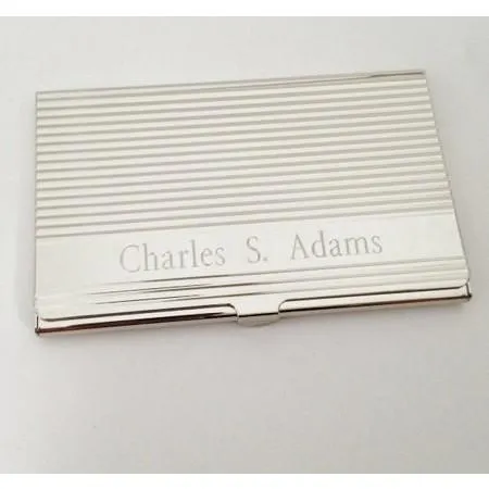 Business Card Case Lined Card Holder Personalized