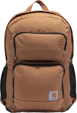 Carhartt 27L Single-Compartment Backpack, Durable Pack with Laptop Sleeve and Duravax Abrasion Resistant Base, Brown