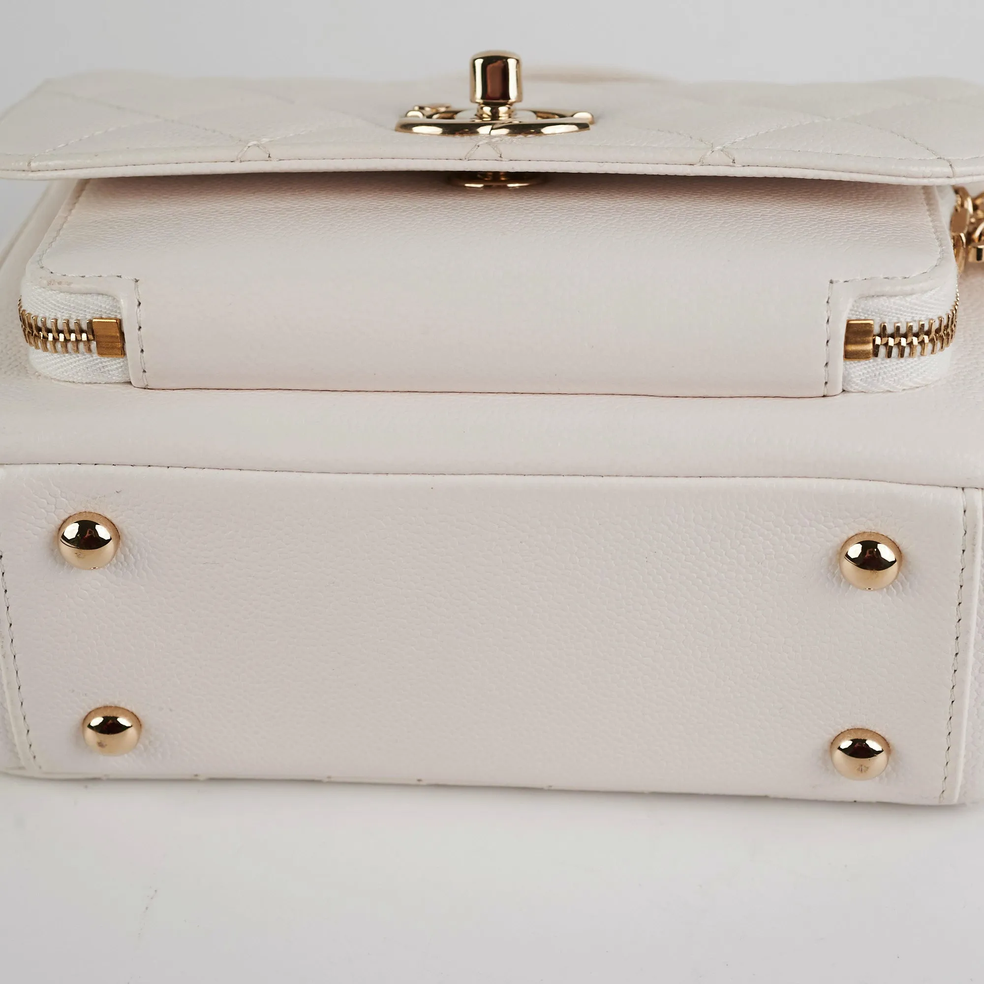 Chanel Business Affinity Small White Caviar