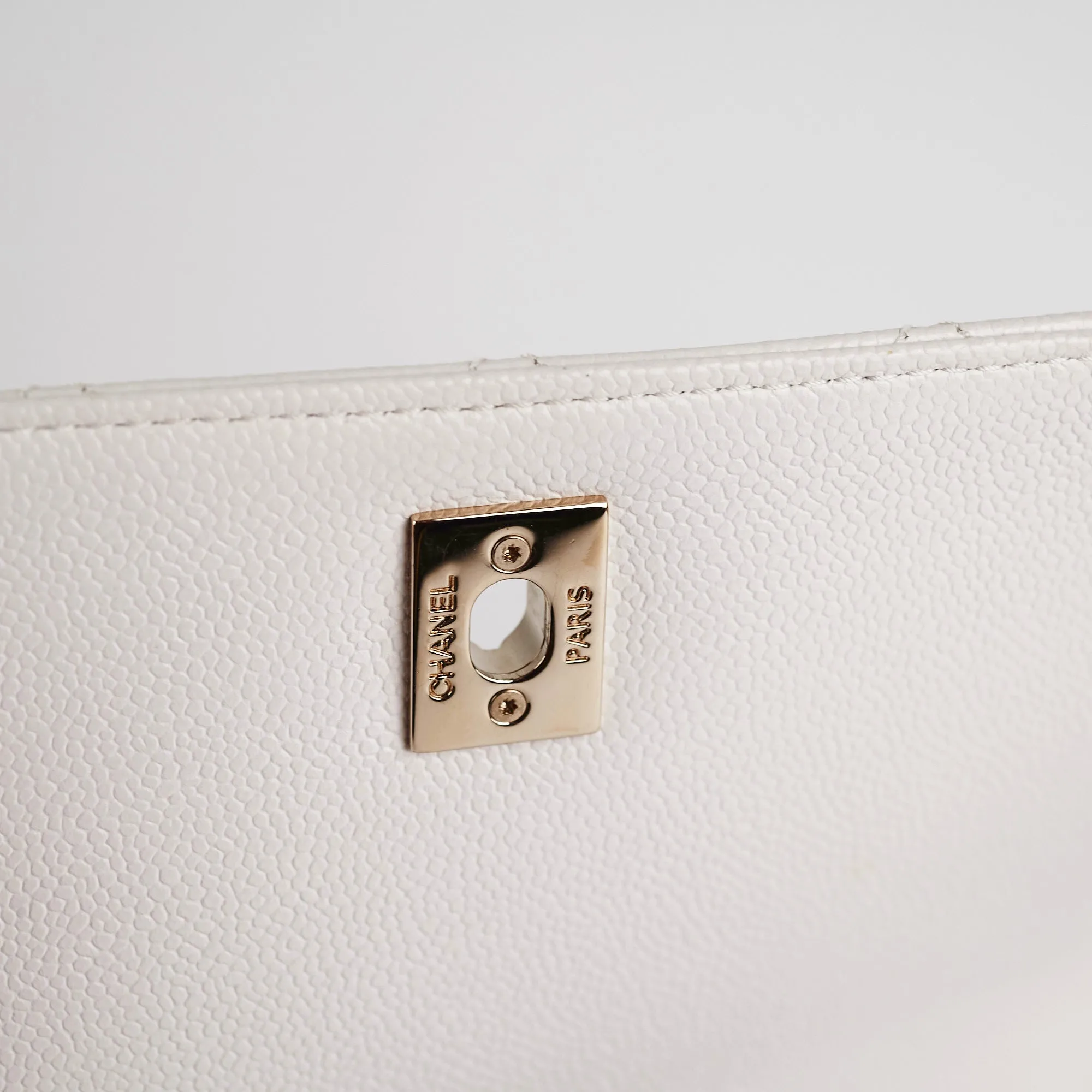 Chanel Business Affinity Small White Caviar