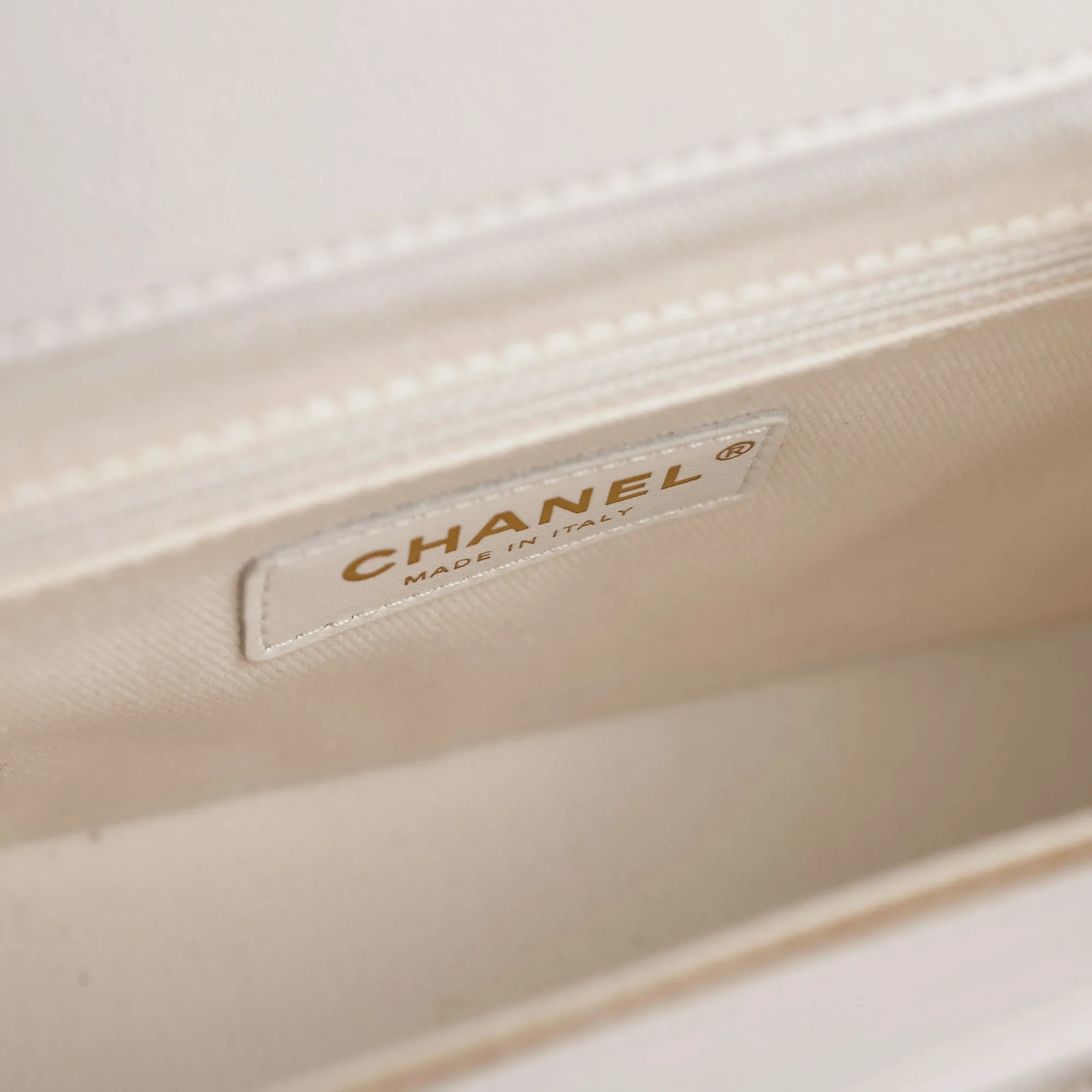 Chanel Business Affinity Small White Caviar