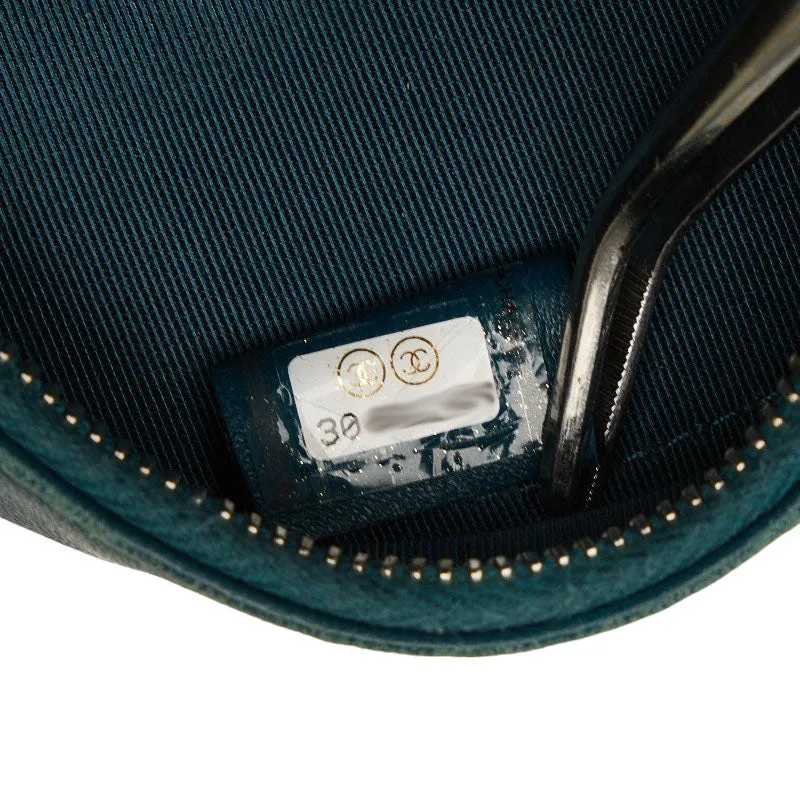 Chanel Matrases Cocomark  Chain Shoulder Bag Portfolio Green Leather  CHANEL