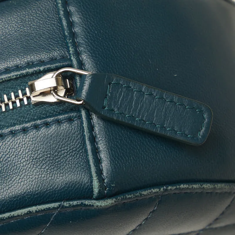 Chanel Matrases Cocomark  Chain Shoulder Bag Portfolio Green Leather  CHANEL