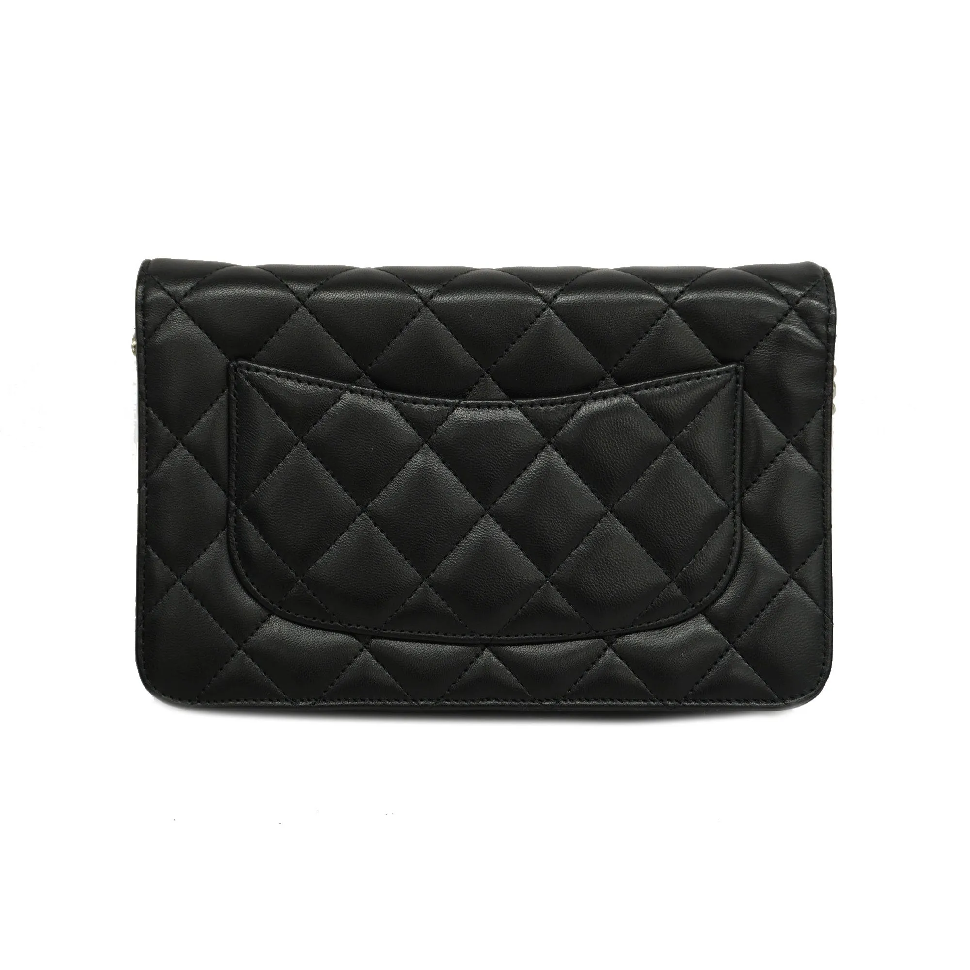 CHANELAuth  Matelasse Chain Shoulder Gold Hardware Women's Lambskin Black