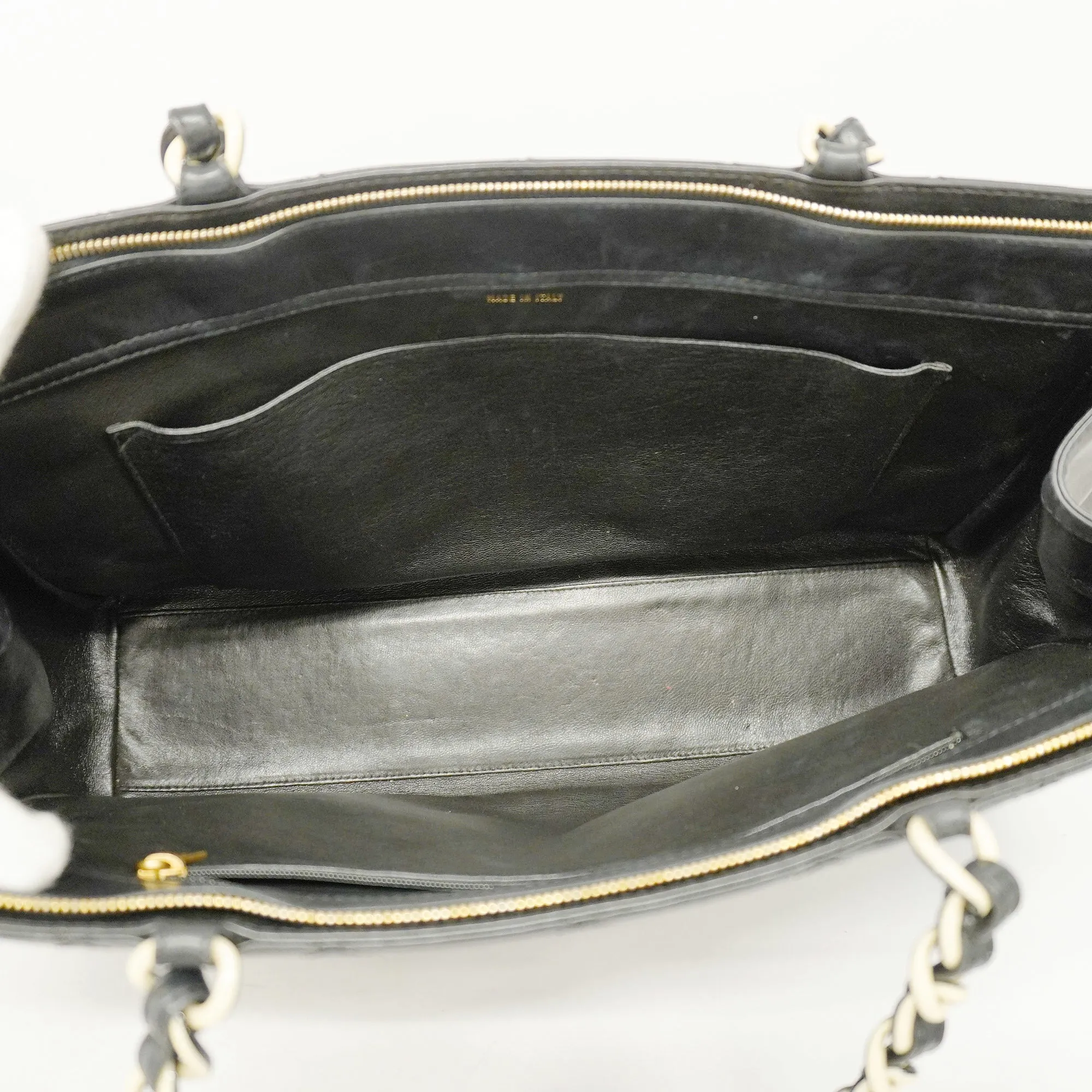 Chanelauth  Matelasse Chain Shoulder Women's Leather Tote Bag Black
