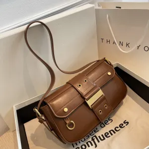 Christmas Gift French Niche Design Bag Female 2021 New Fashion Shoulder Bag Underarm Bag Square Bag Autumn/winter Retro Texture Messenger Bag