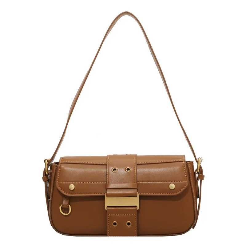 Christmas Gift French Niche Design Bag Female 2021 New Fashion Shoulder Bag Underarm Bag Square Bag Autumn/winter Retro Texture Messenger Bag