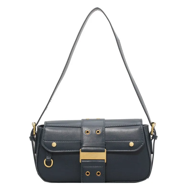 Christmas Gift French Niche Design Bag Female 2021 New Fashion Shoulder Bag Underarm Bag Square Bag Autumn/winter Retro Texture Messenger Bag