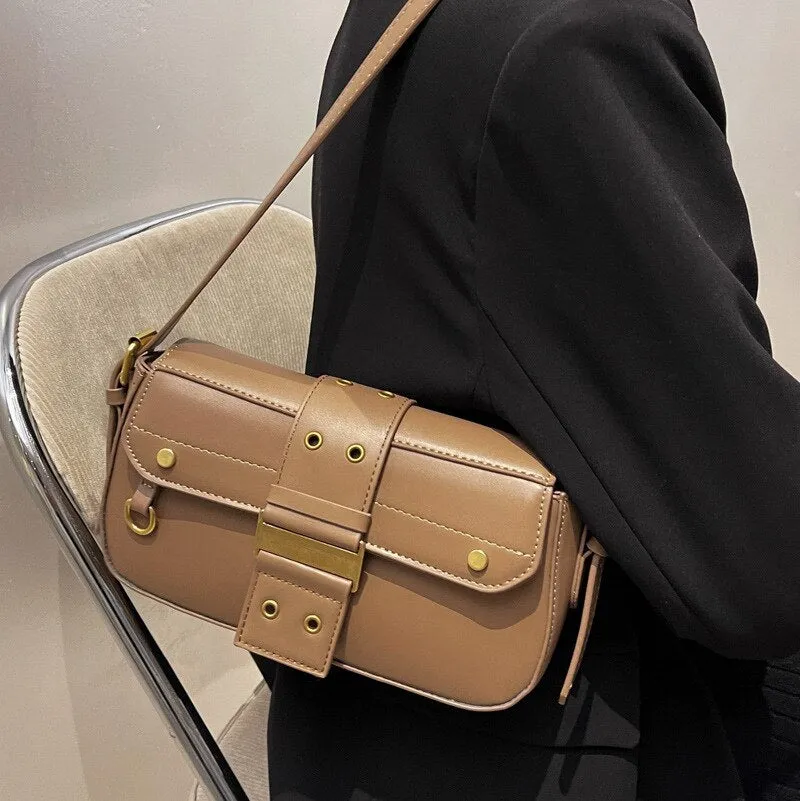 Christmas Gift French Niche Design Bag Female 2021 New Fashion Shoulder Bag Underarm Bag Square Bag Autumn/winter Retro Texture Messenger Bag