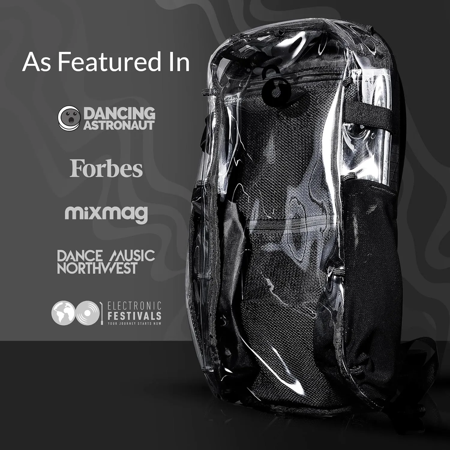 Clear Lite Pack – Anti Theft Clear Bag for Stadium Events with Locking Zippers Protects Items at Festivals, Concerts, and Traveling. Backpack is Compliant with Most Venue Bag Policies