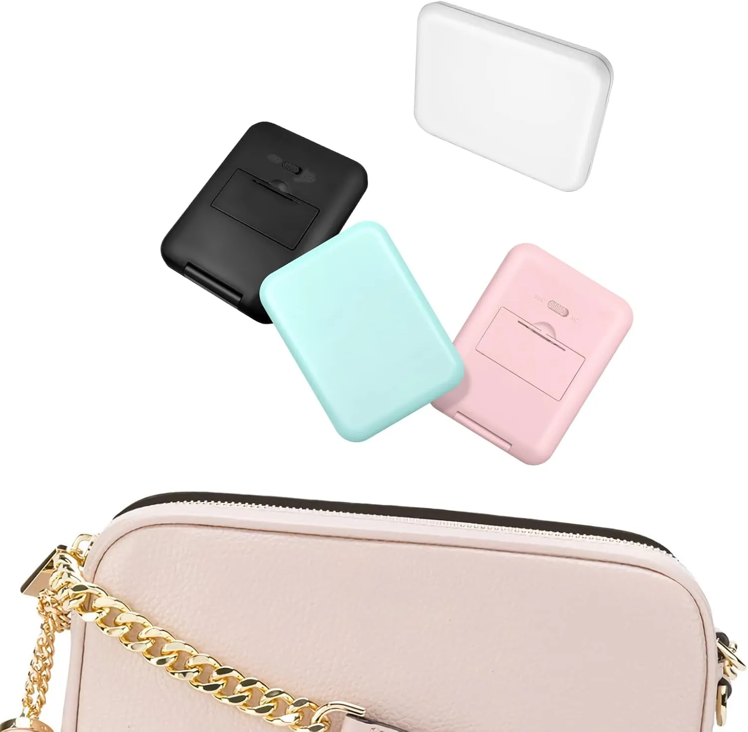 Compact Mirror, 1X/3X Magnification LED Pocket Mirror with Nternal BIattery, Mini Mirror for Purse, Pocket,Travel and Present (Pink)