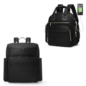 Diaper Bag Backpack, Large Baby Bag, Small Mini Bag Backpack, Diaper Bag Organizers, Insulated Pockets, Lighweight Travel Baby Bag with Changing Pad for Mom & Dad, Black