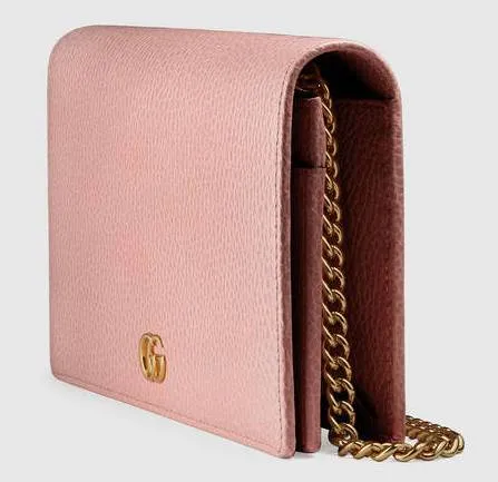 GG Marmont Leather Mini Chain Bag, Light Pink