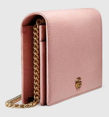 GG Marmont Leather Mini Chain Bag, Light Pink