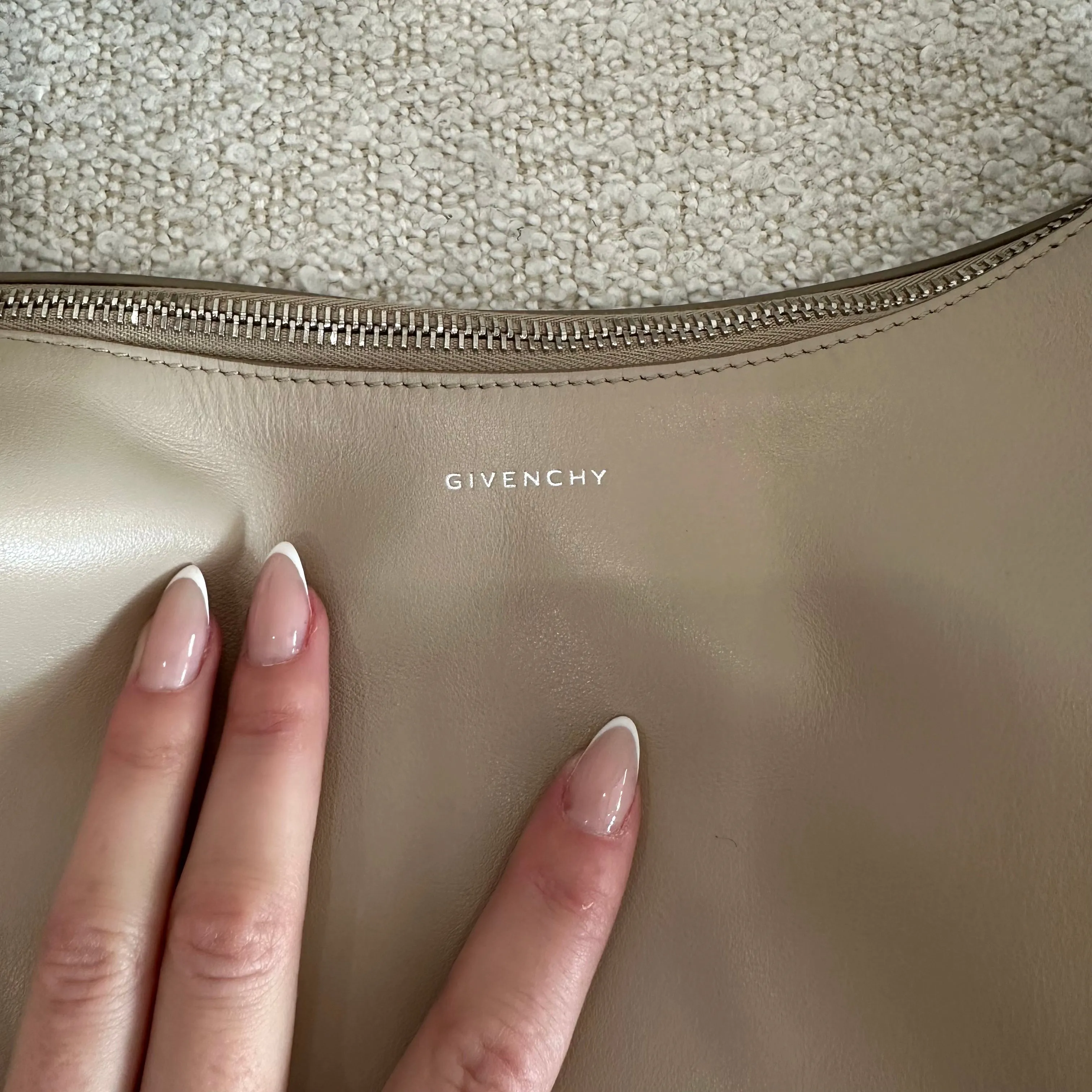 Givenchy Medium Moon Cut Out Leather Shoulder Bag With Chain