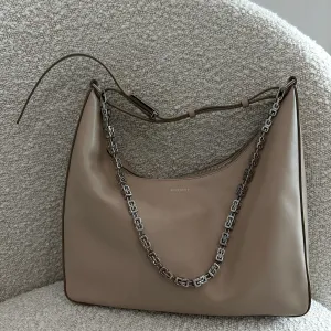 Givenchy Medium Moon Cut Out Leather Shoulder Bag With Chain