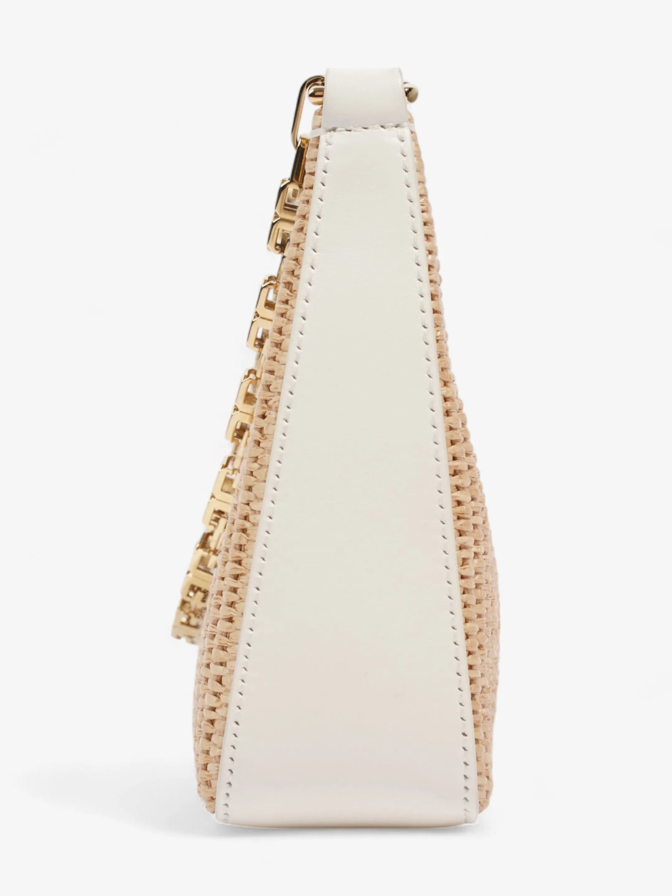 Givenchy Moon Cut Out Natural / White Raffia Mini