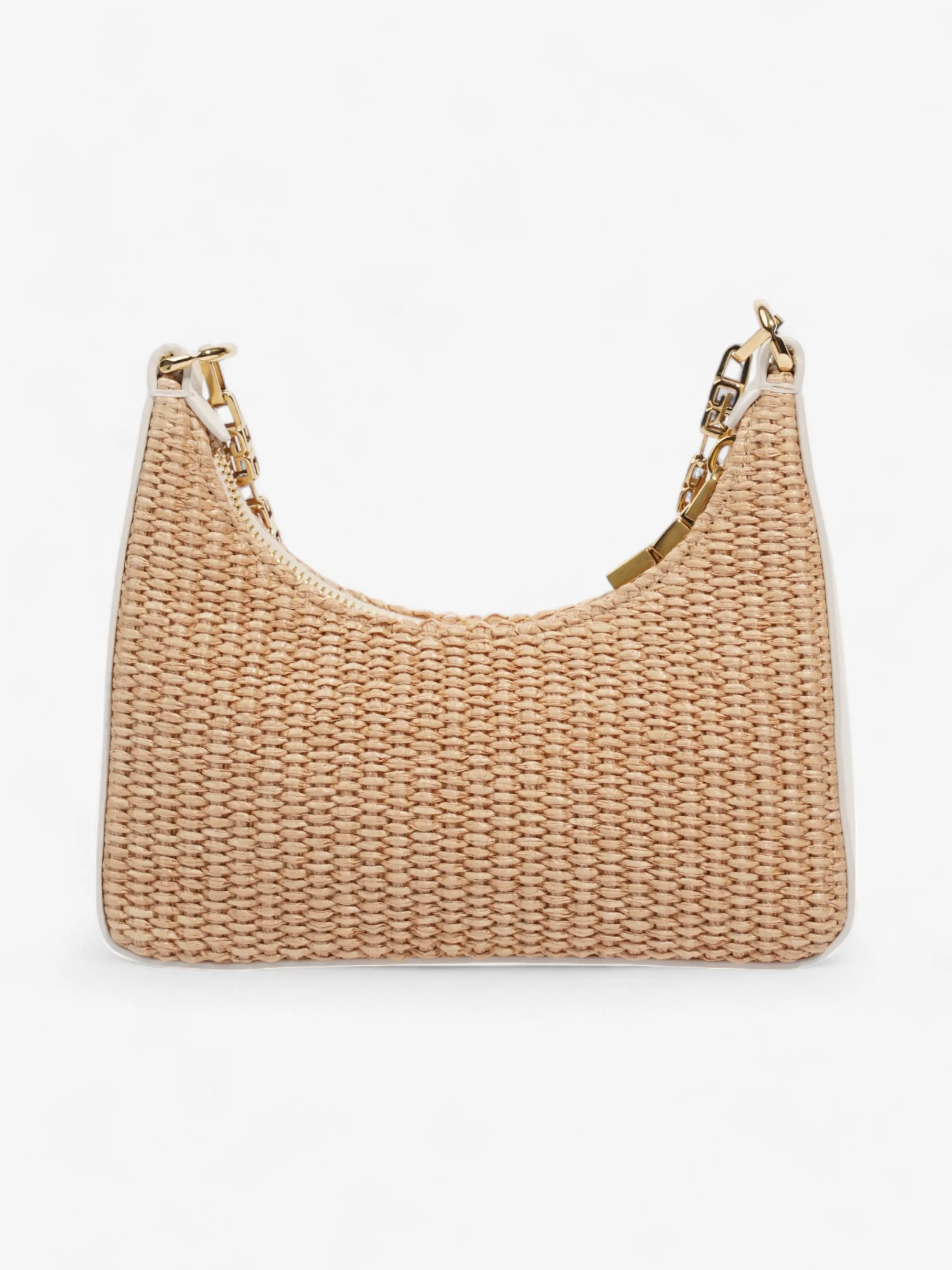 Givenchy Moon Cut Out Natural / White Raffia Mini