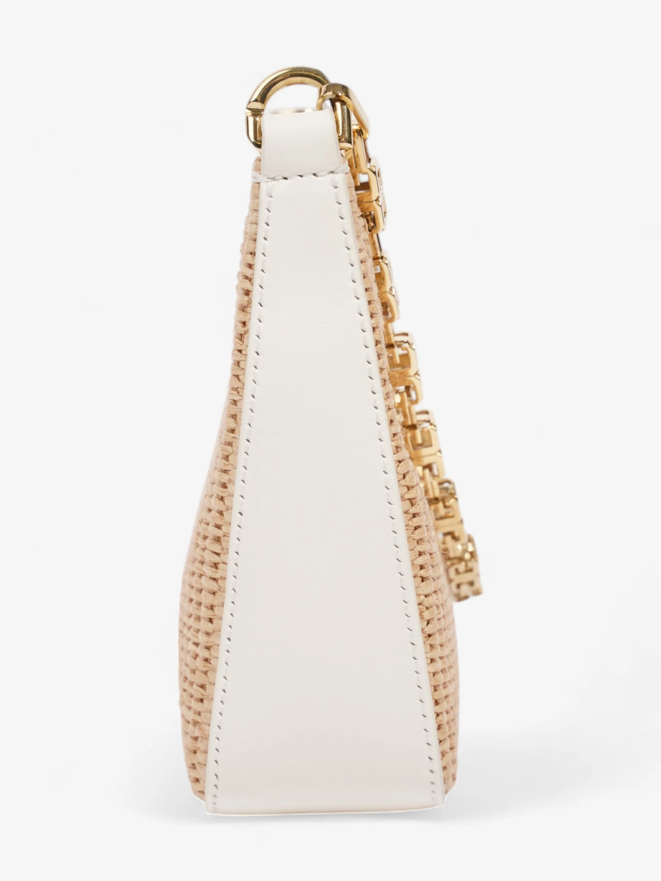 Givenchy Moon Cut Out Natural / White Raffia Mini