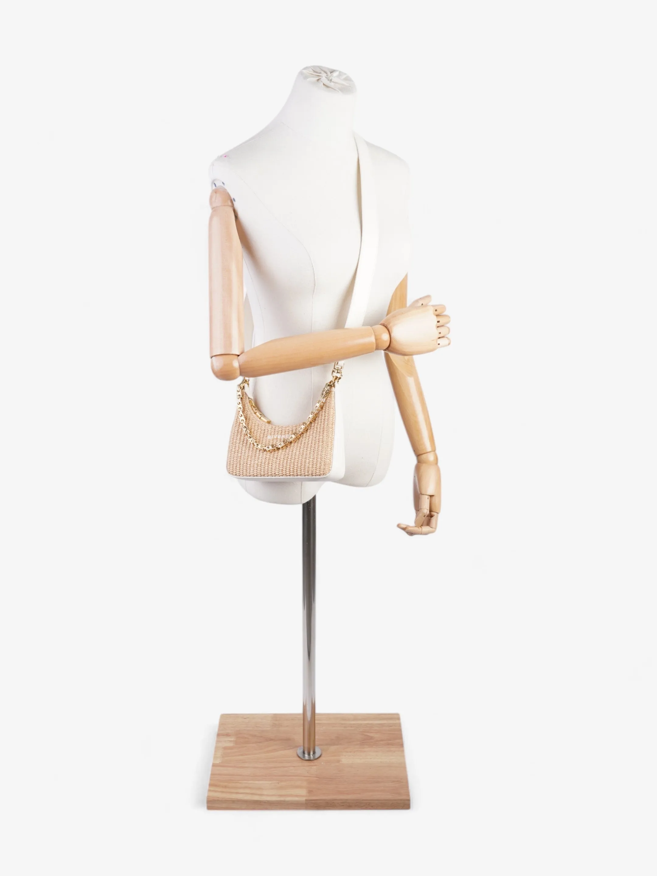 Givenchy Moon Cut Out Natural / White Raffia Mini