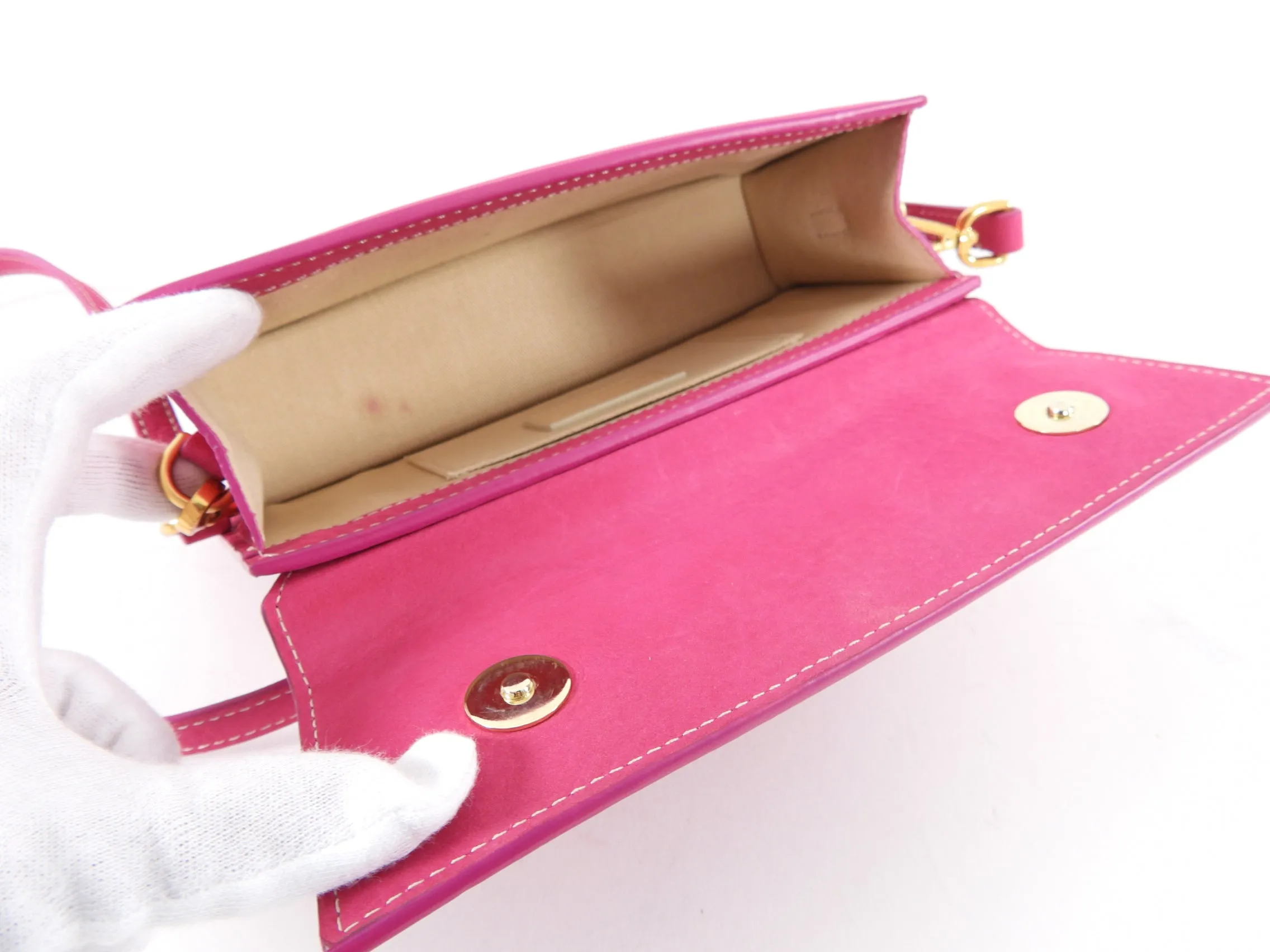 Jacquemus Le Chiquito Long Fuchsia Pink Mini Bag