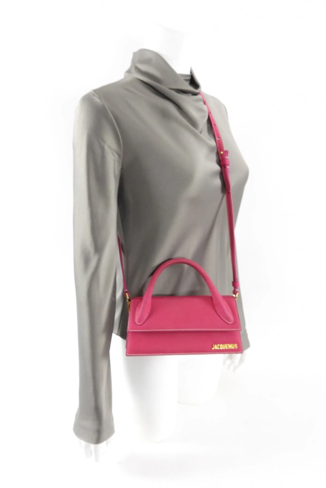 Jacquemus Le Chiquito Long Fuchsia Pink Mini Bag