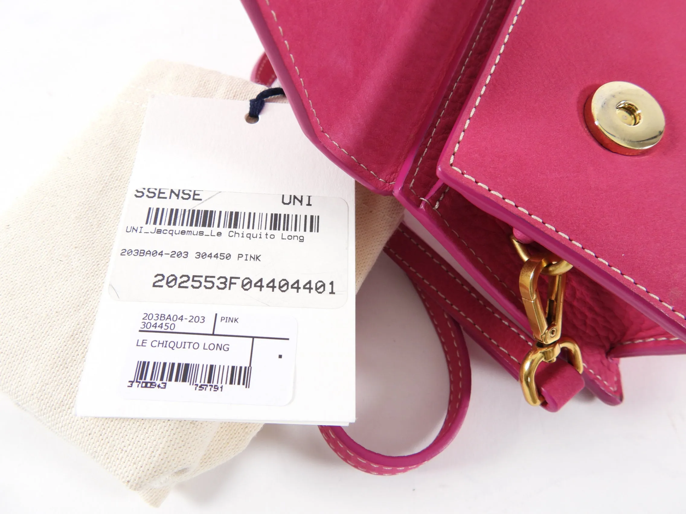 Jacquemus Le Chiquito Long Fuchsia Pink Mini Bag