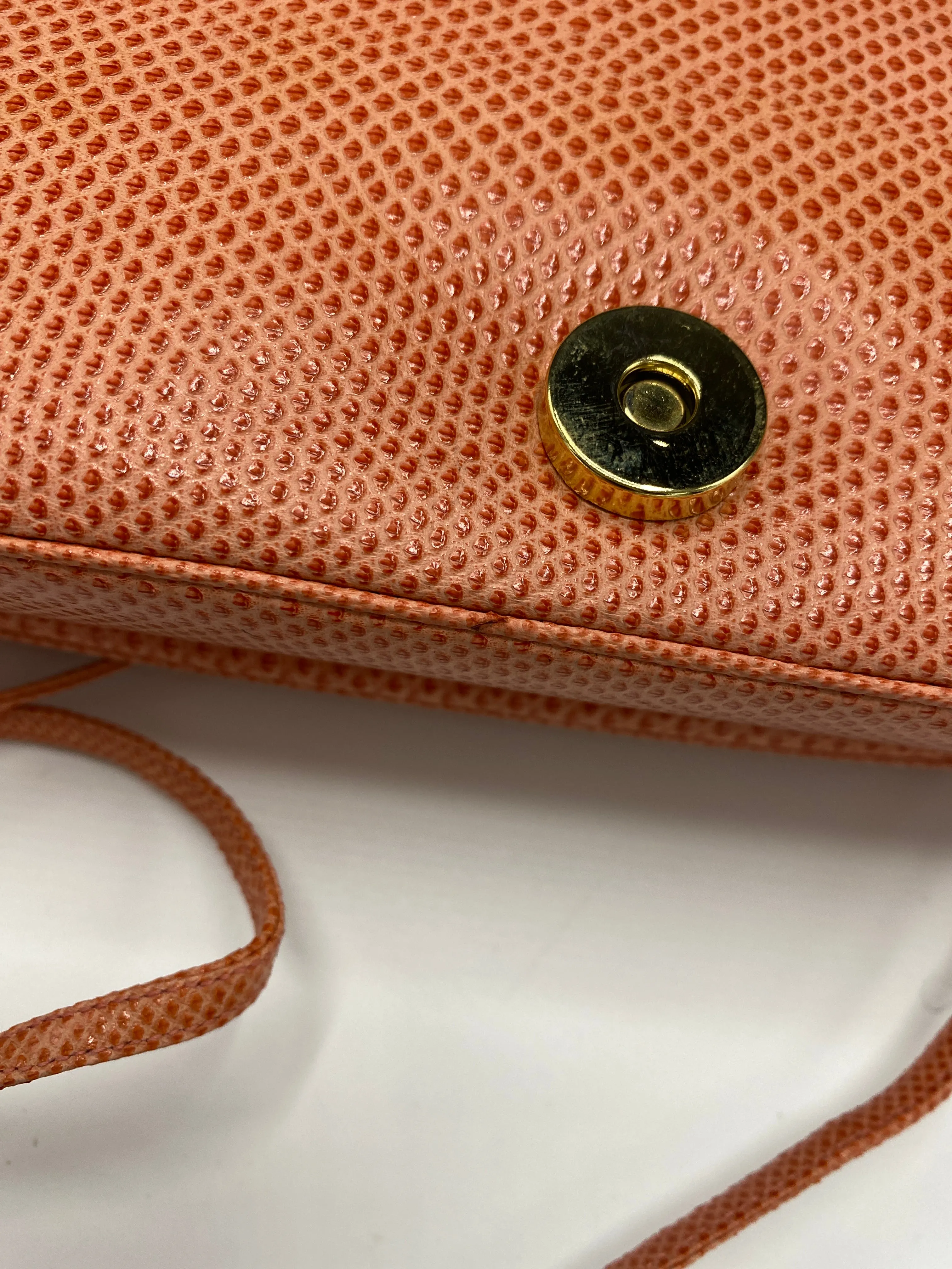 Judith Leiber Karung ( Lizard) Crossbody/Clutch with Native American embellishment