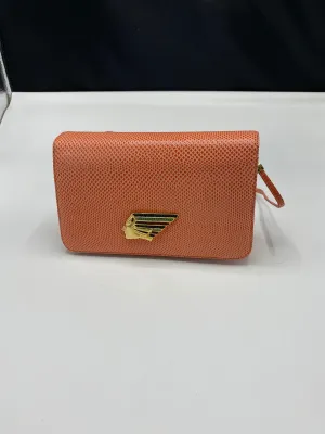 Judith Leiber Karung ( Lizard) Crossbody/Clutch with Native American embellishment
