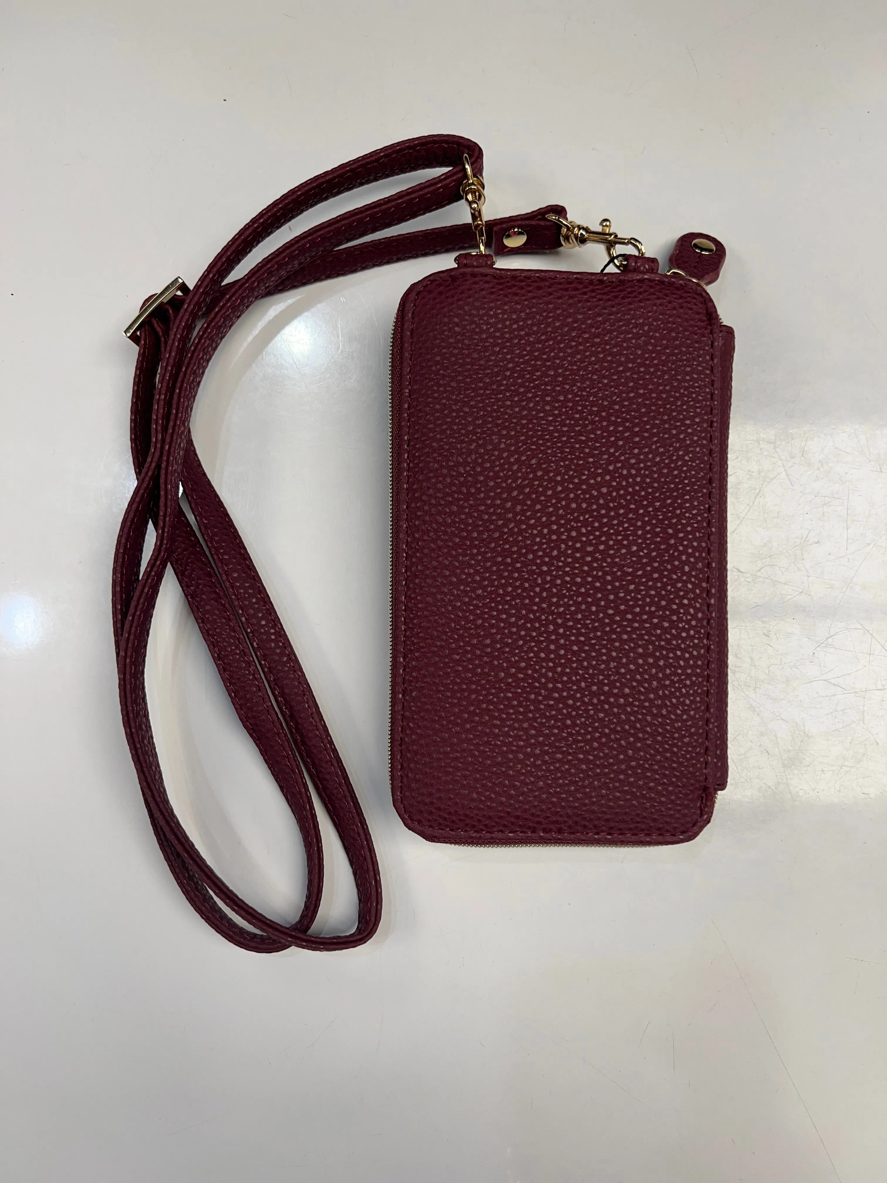 Julia Buxton Vegan Leather RFID Everywhere Crossbody Cellphone Wallet Bag