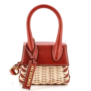 Le Chiquito Osier Bag Raffia and Leather Mini