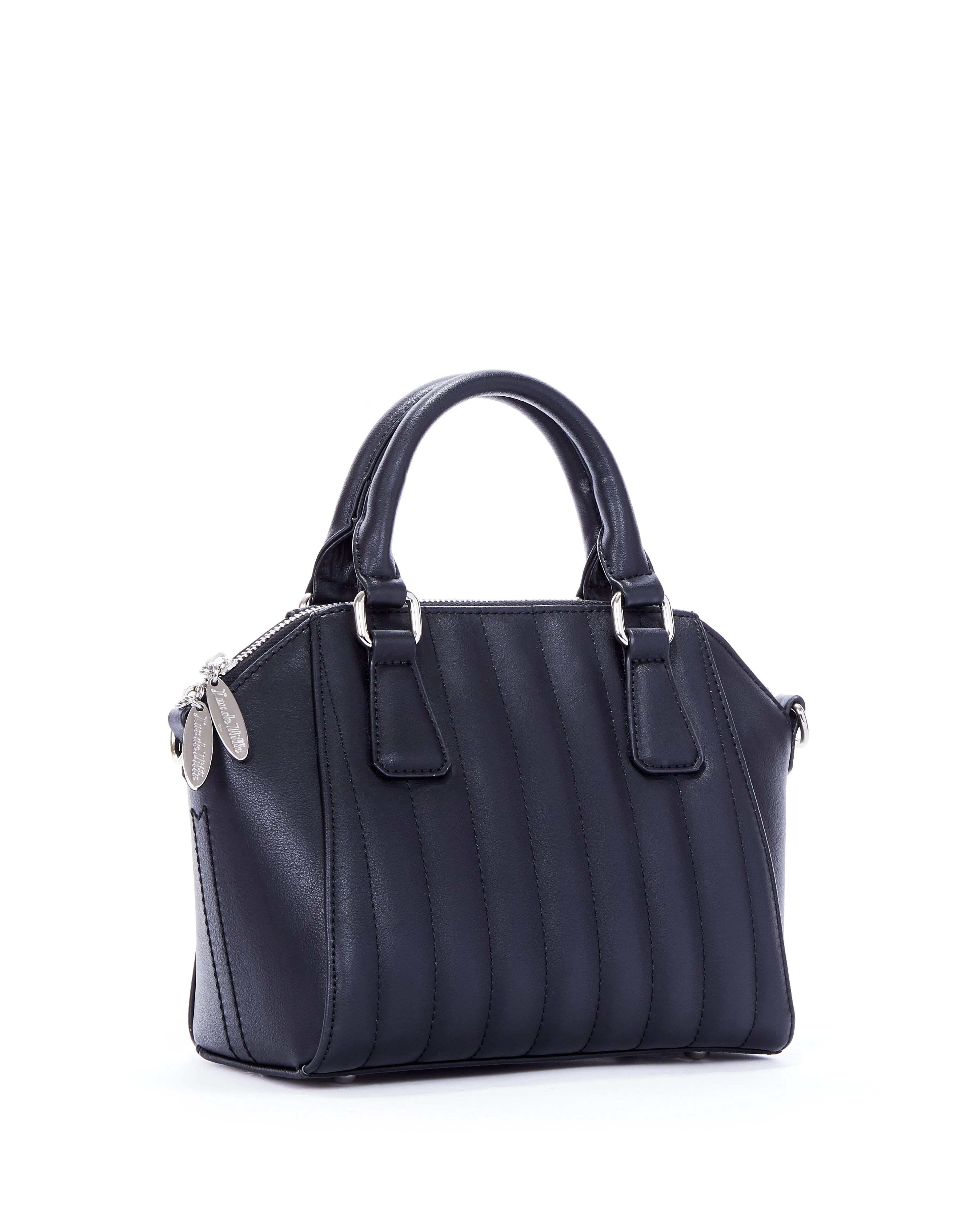 Mini Lady Vamp Tote in Matte Black by Lux De Ville (with crossbody strap)