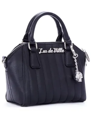 Mini Lady Vamp Tote in Matte Black by Lux De Ville (with crossbody strap)