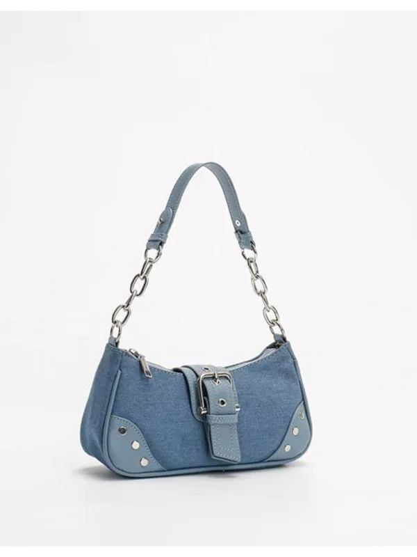 New bag niche texture baguette bag retro armpit bag