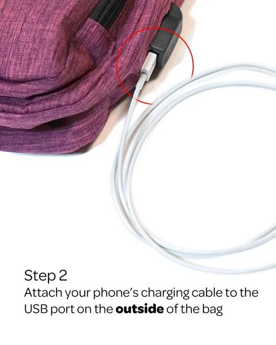 Nupouch - Anti-theft Daypack, Plum