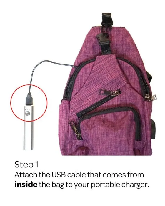 Nupouch - Anti-theft Daypack, Plum