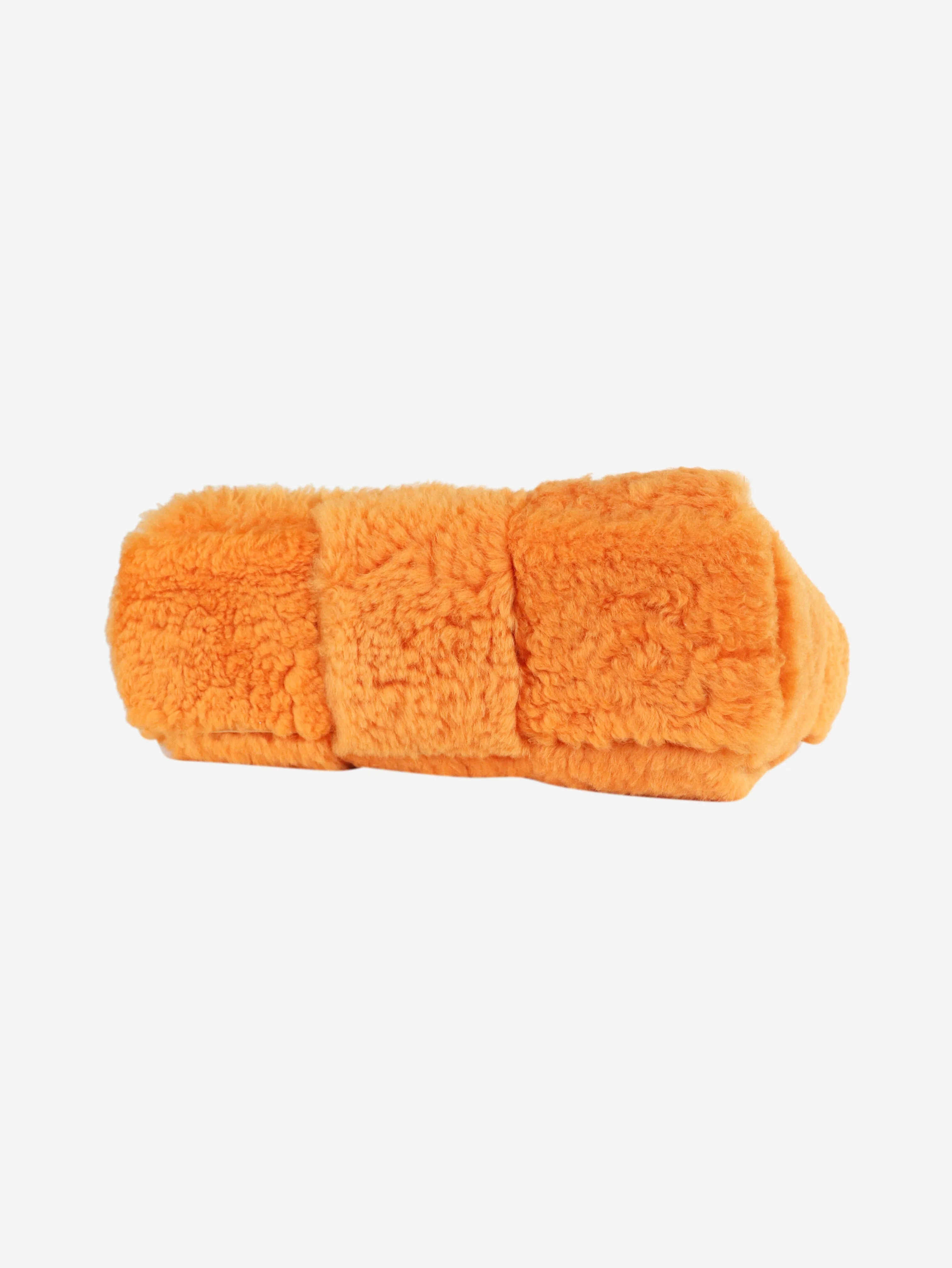 Orange faux-fur tote bag