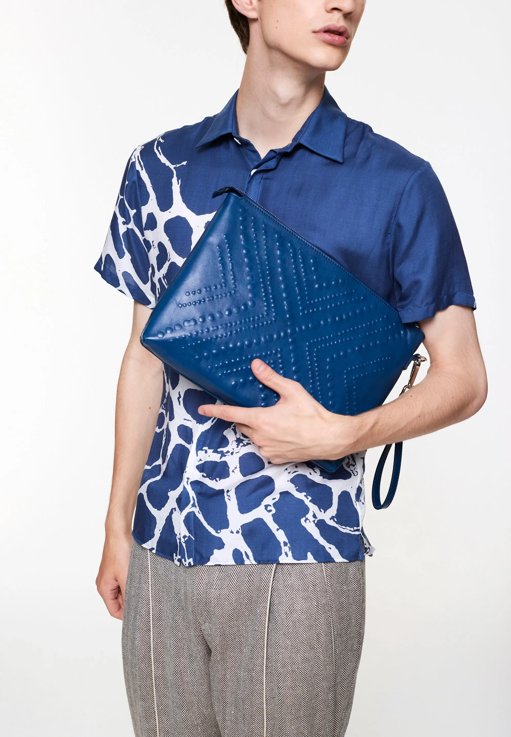 Portfolio Lamb Leather Zakaria Cobalt Blue
