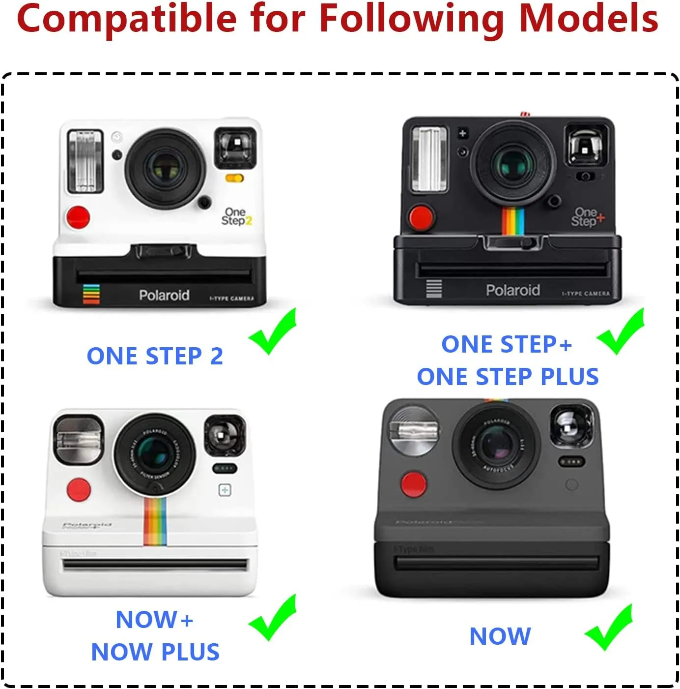 Protective Case for Polaroid Now 2nd/3rd, Now  Gen 2/3rd, I-Type, OneStep , Onestep 2, Filp, Instant Film Camera - Hard Shell Camera Case with Adjustable Shoulder Strap (Black) (No Camera)