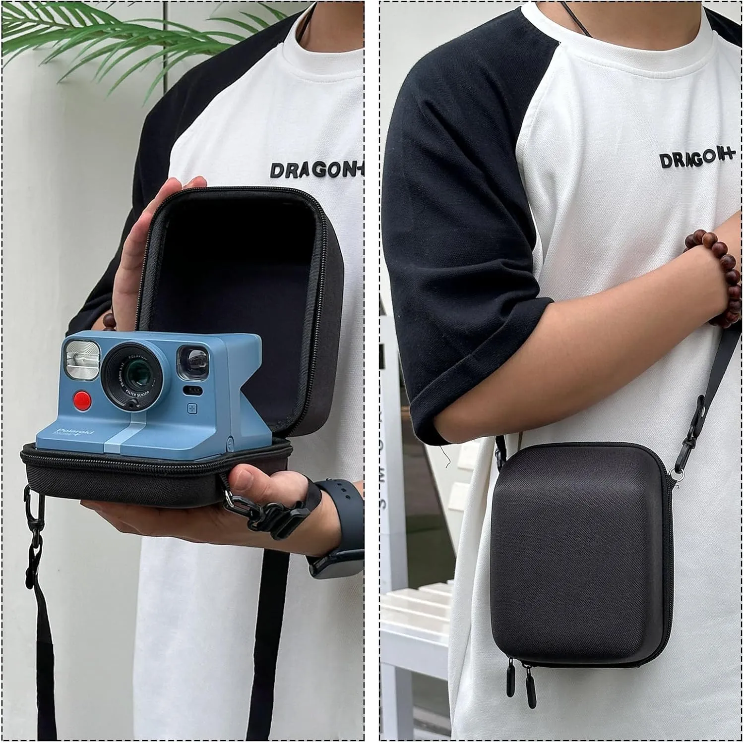 Protective Case for Polaroid Now 2nd/3rd, Now  Gen 2/3rd, I-Type, OneStep , Onestep 2, Filp, Instant Film Camera - Hard Shell Camera Case with Adjustable Shoulder Strap (Black) (No Camera)