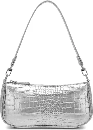 Retro Classic Clutch Shoulder Tote Hand-Bag with Zipper Closure