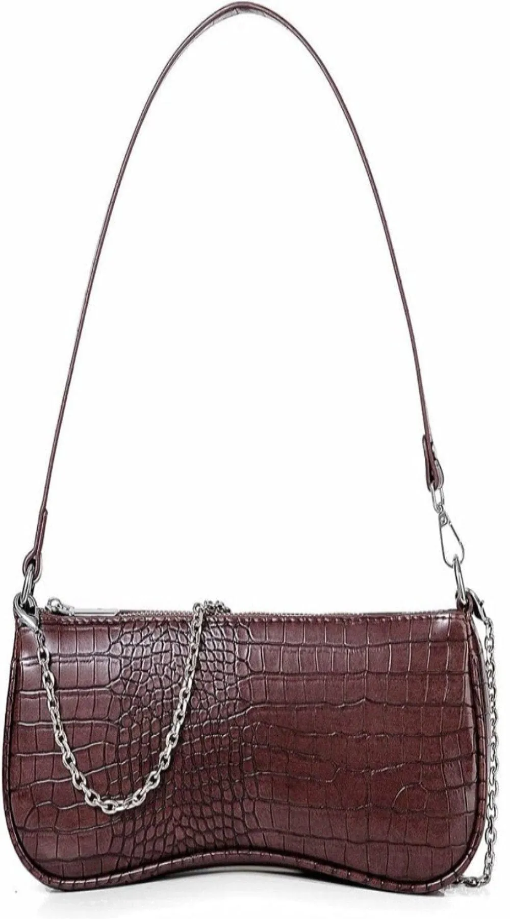Retro Classic Clutch Shoulder Tote Hand-Bag with Zipper Closure