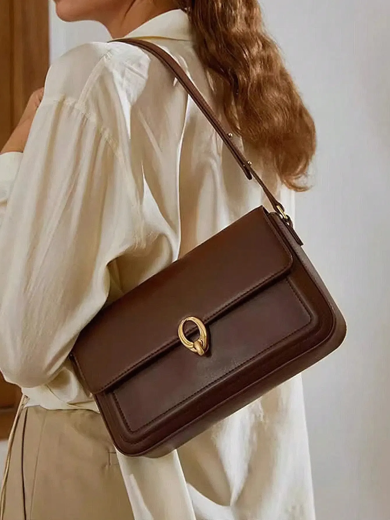 Retro women's new high-end texture niche underarm bag, crossbody shoulder bag